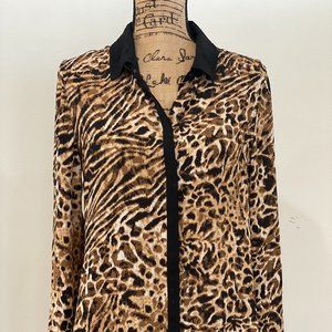 ABS Animal Print Button Up Blouse 🐆🐅